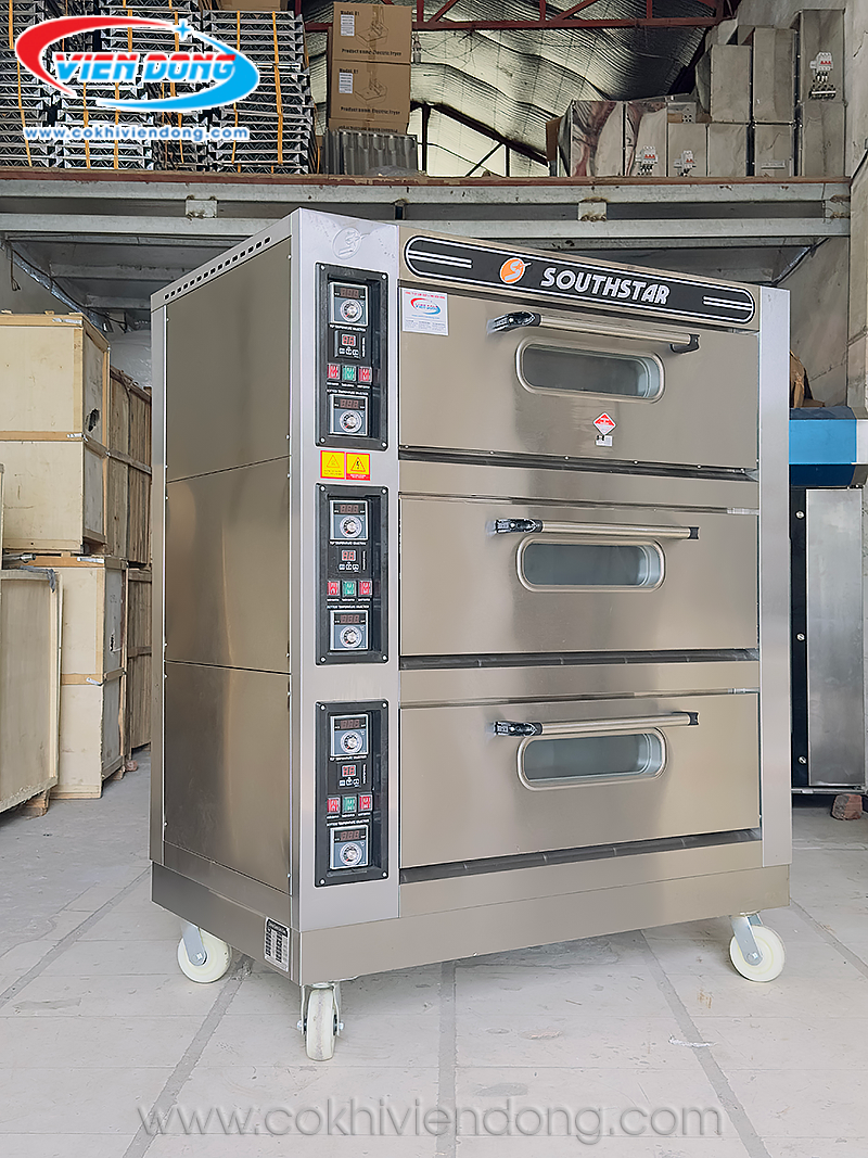 Lò nướng bánh ngọt 3 tầng 9 khay