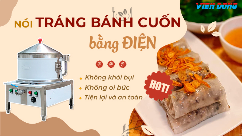 nồi tráng bánh cuốn bằng điện