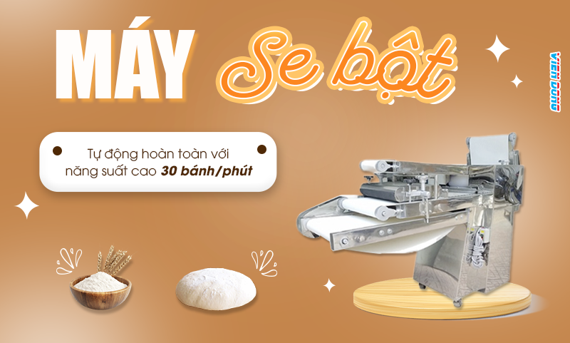 Máy se bột 1 băng tải 