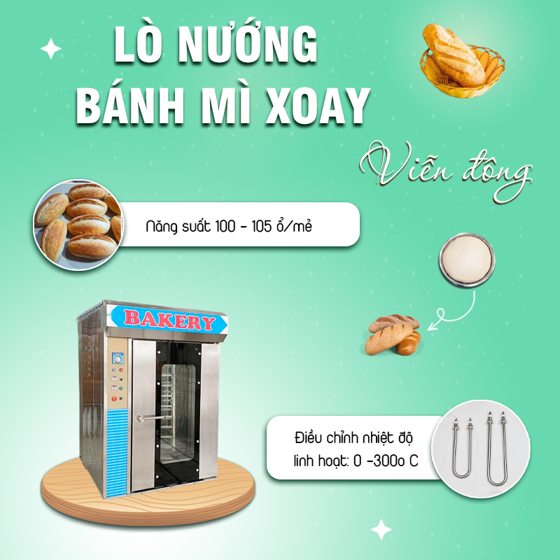 Lò nướng bánh mì đối lưu 10 khay Việt Nam