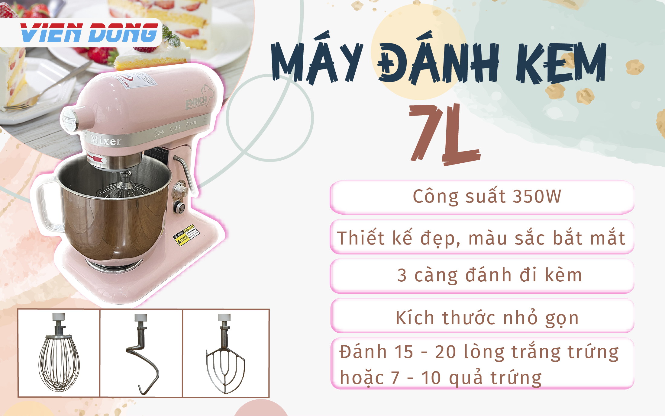 máy đánh trứng 7L