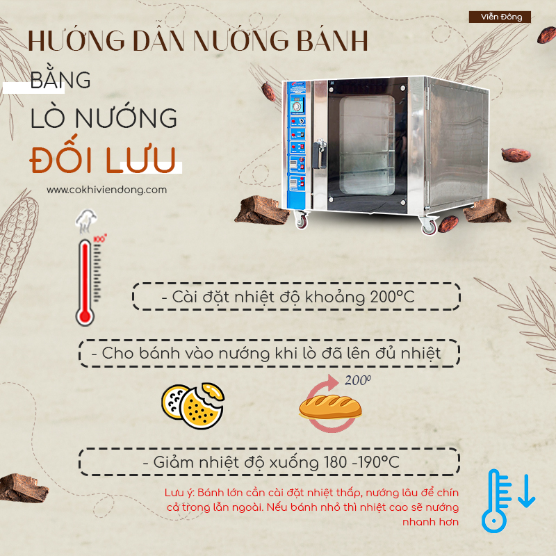 Cách nướng bánh bằng lò đối lưu