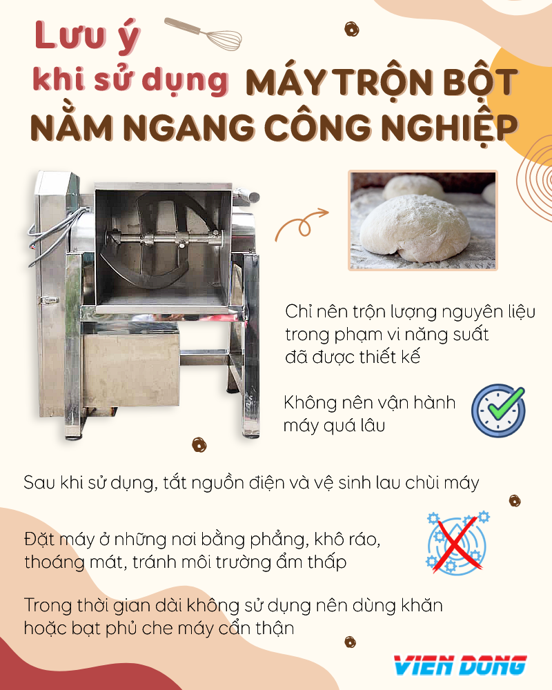 máy trộn bột nằm ngang