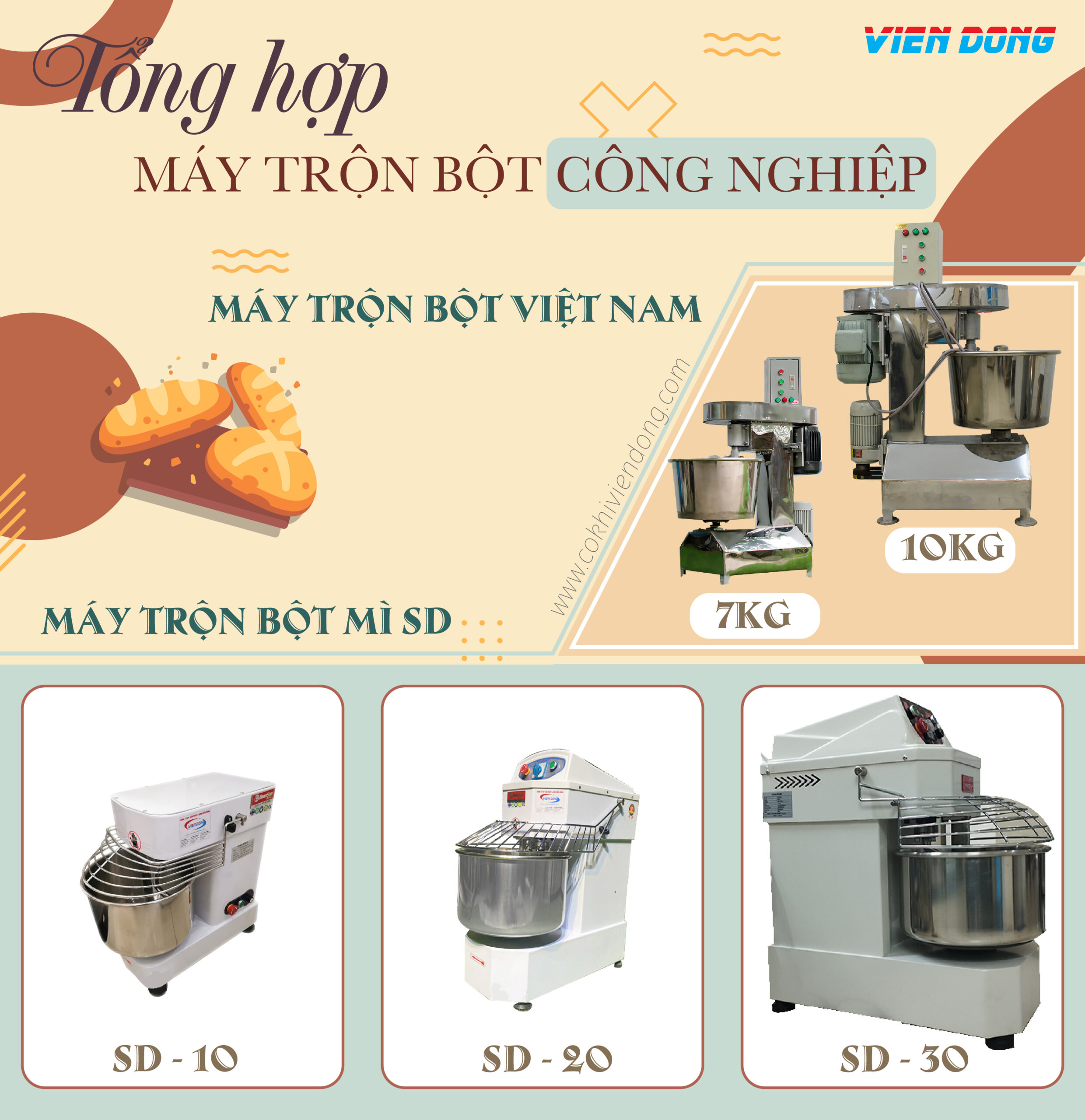 Máy trộn bột mì