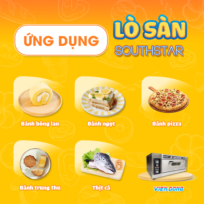 Lò nướng bánh ngọt 1 tầng 2 khay